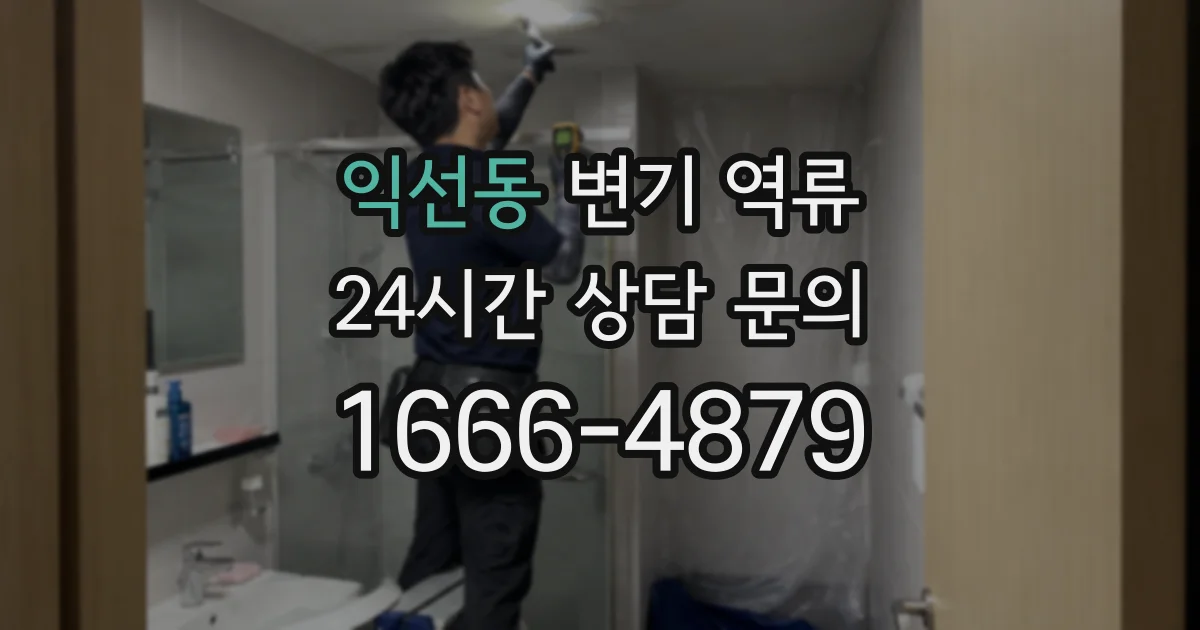 익선동 변기 역류