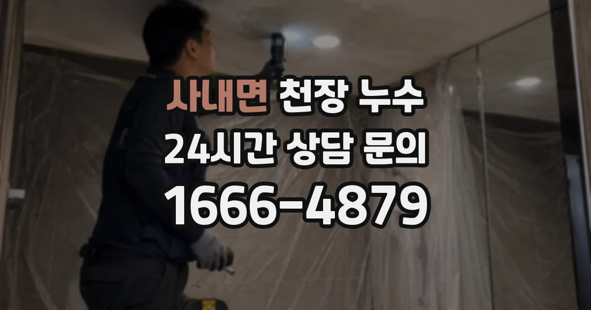 사내면 천장 누수