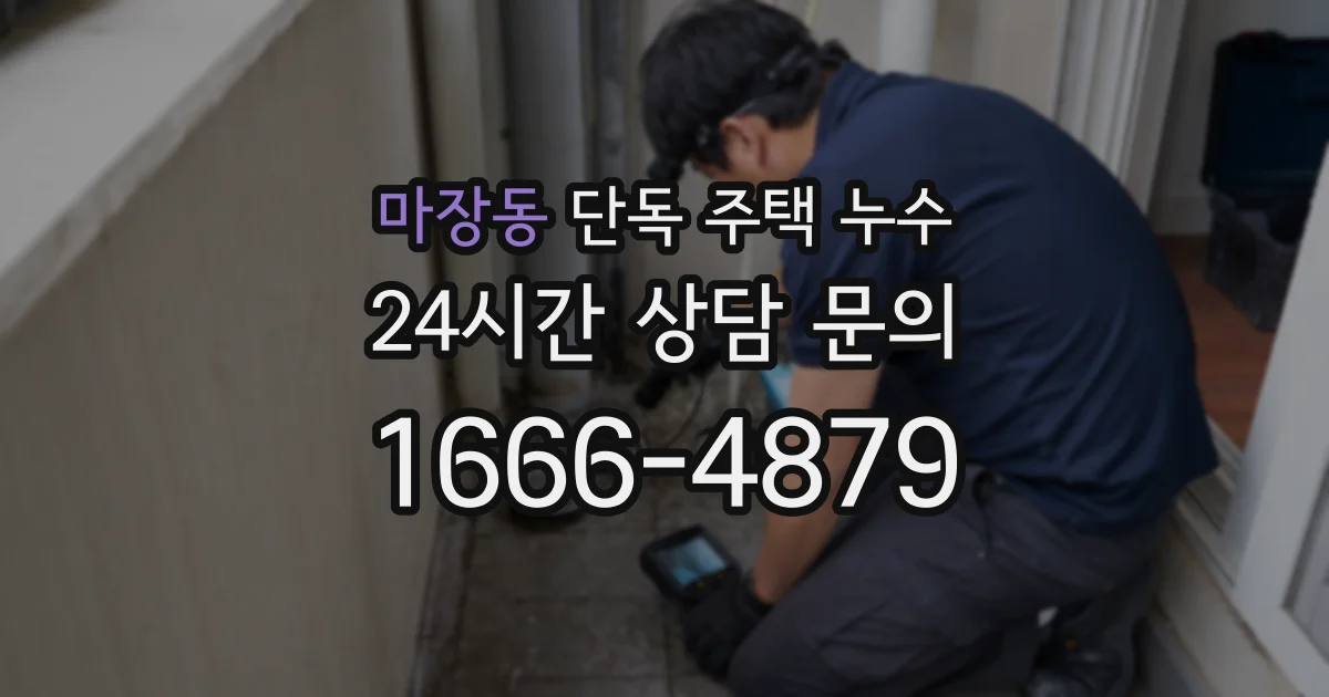 마장동 단독 주택 누수