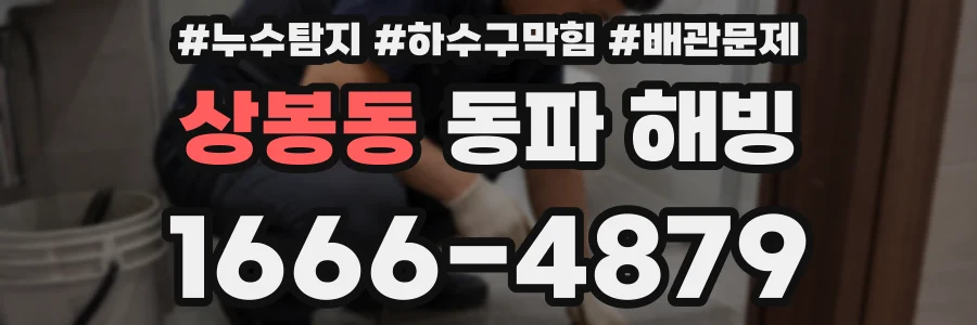 상봉동 동파 해빙
