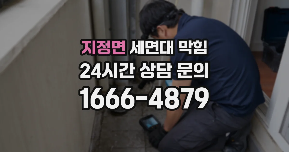 지정면 세면대 막힘