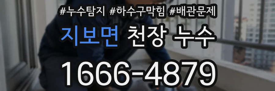 지보면 천장 누수