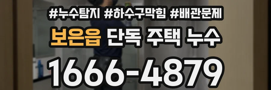 보은읍 단독 주택 누수