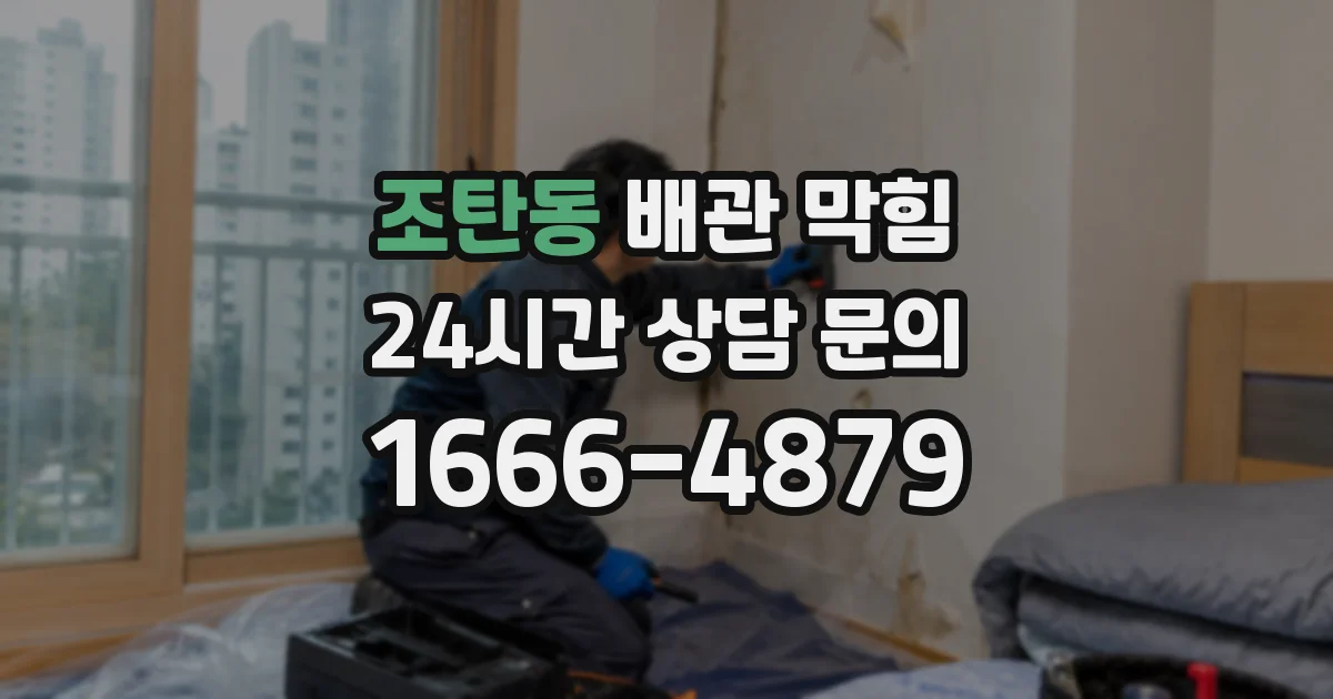 조탄동 배관 막힘