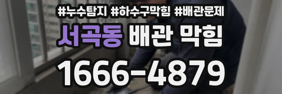 서곡동 배관 막힘
