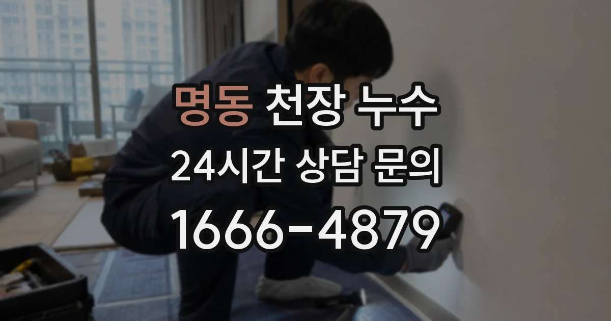 명동 천장 누수