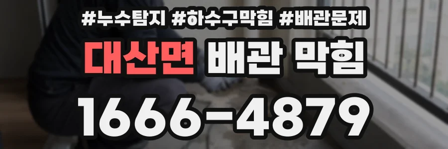 대산면 배관 막힘