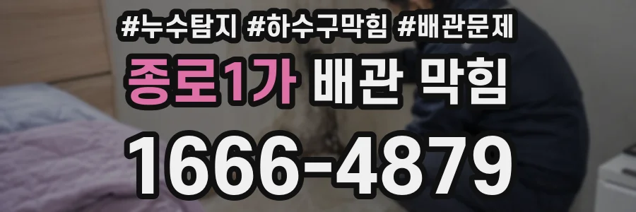 종로1가 배관 막힘