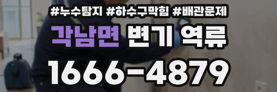각남면 변기 역류