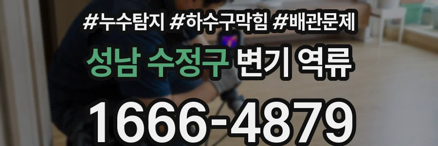 성남 수정구 변기 역류