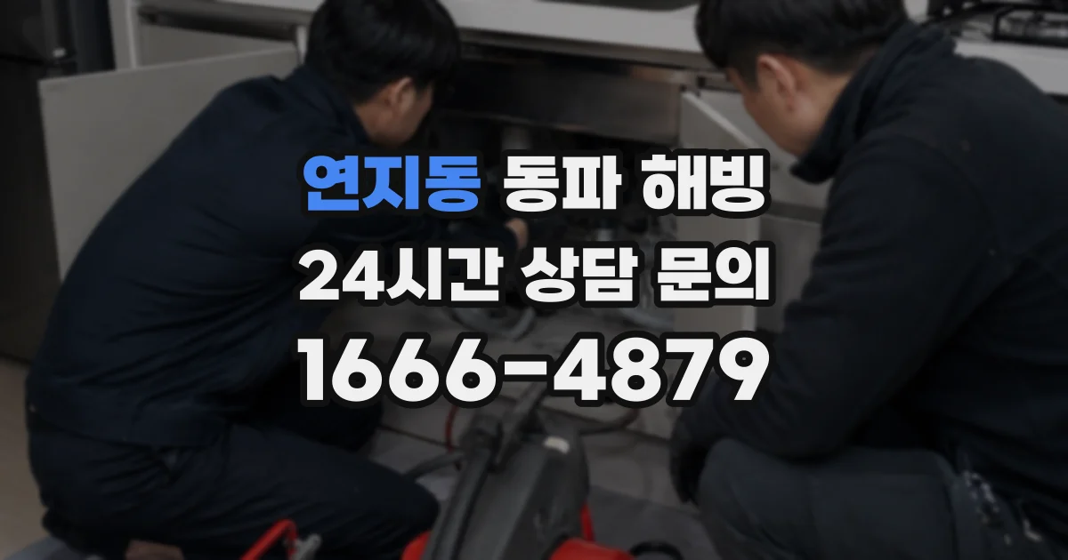 연지동 동파 해빙