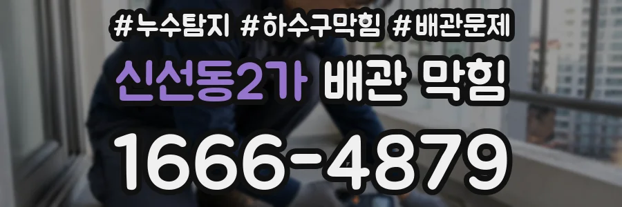 신선동2가 배관 막힘