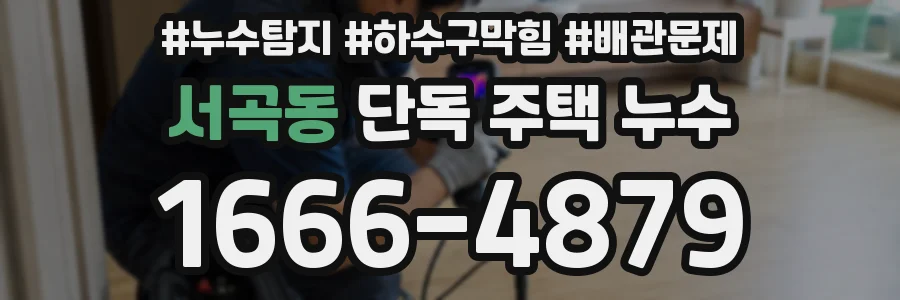 서곡동 단독 주택 누수
