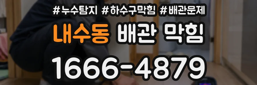 내수동 배관 막힘