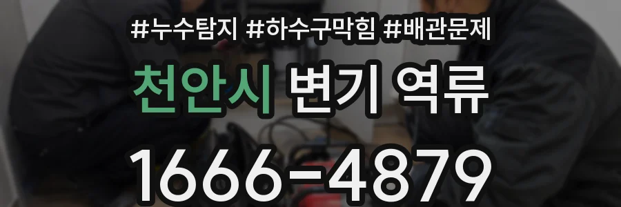 천안시 변기 역류