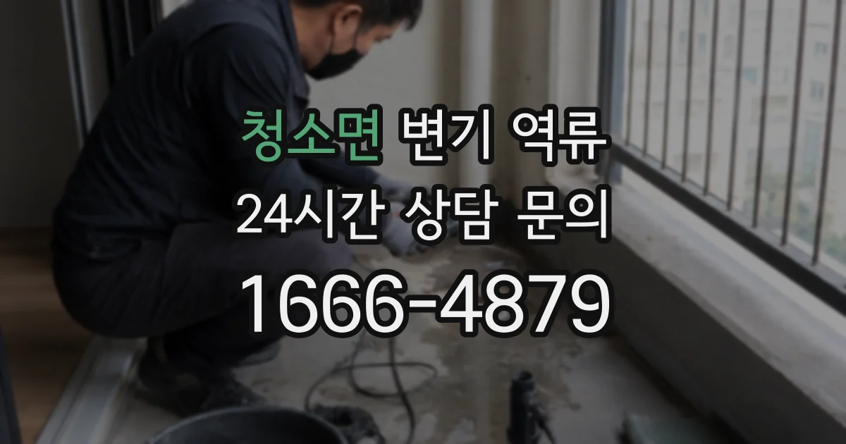 청소면 변기 역류
