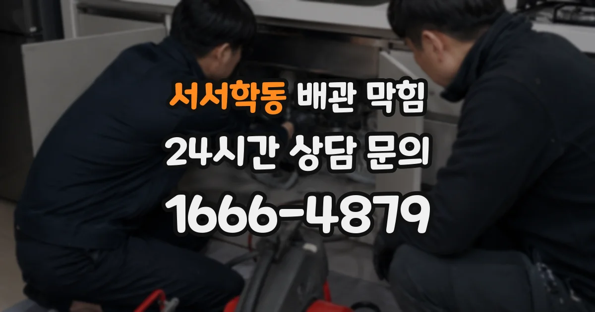 서서학동 배관 막힘