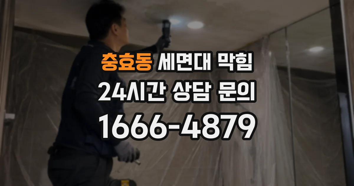 충효동 세면대 막힘