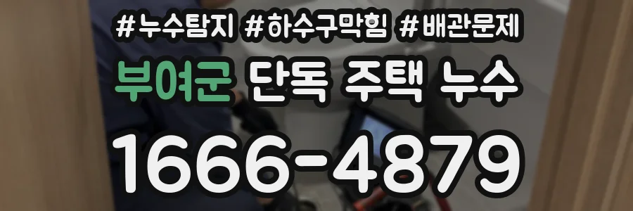 부여군 단독 주택 누수