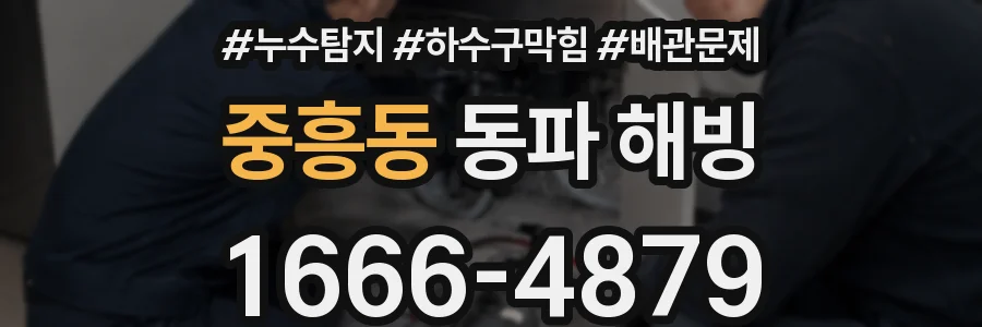 중흥동 동파 해빙
