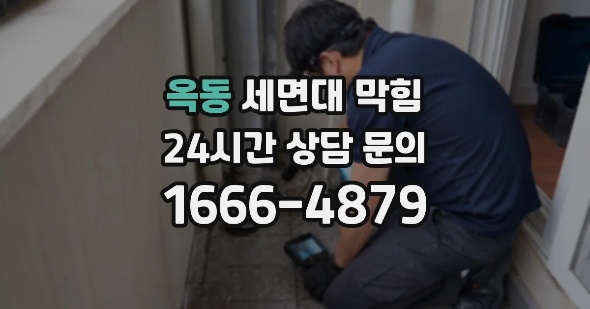 옥동 세면대 막힘
