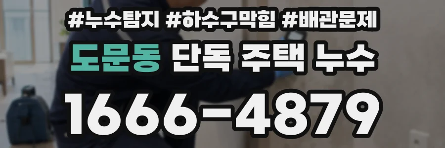 도문동 단독 주택 누수