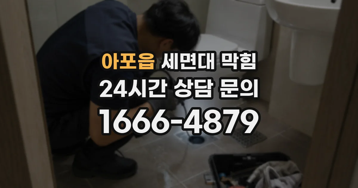 아포읍 세면대 막힘
