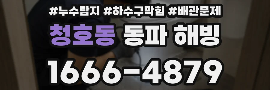 청호동 동파 해빙