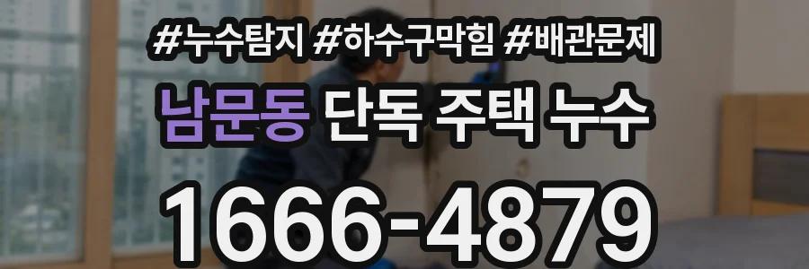 남문동 단독 주택 누수