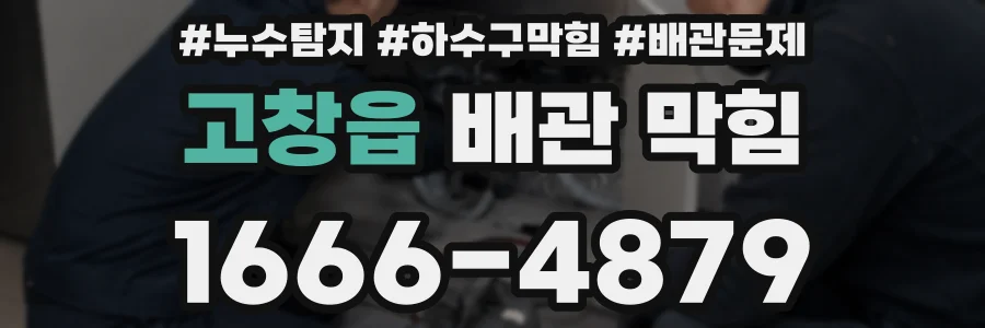 고창읍 배관 막힘