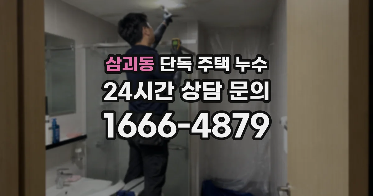삼괴동 단독 주택 누수