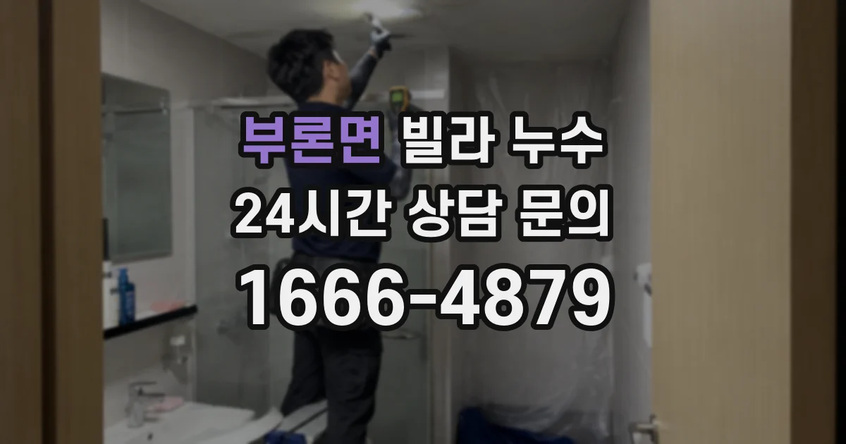 부론면 빌라 누수