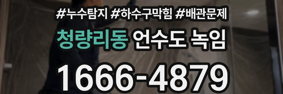 청량리동 언수도 녹임