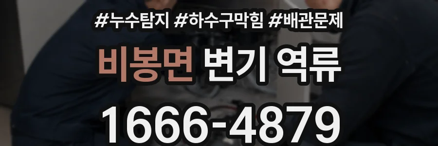 비봉면 변기 역류