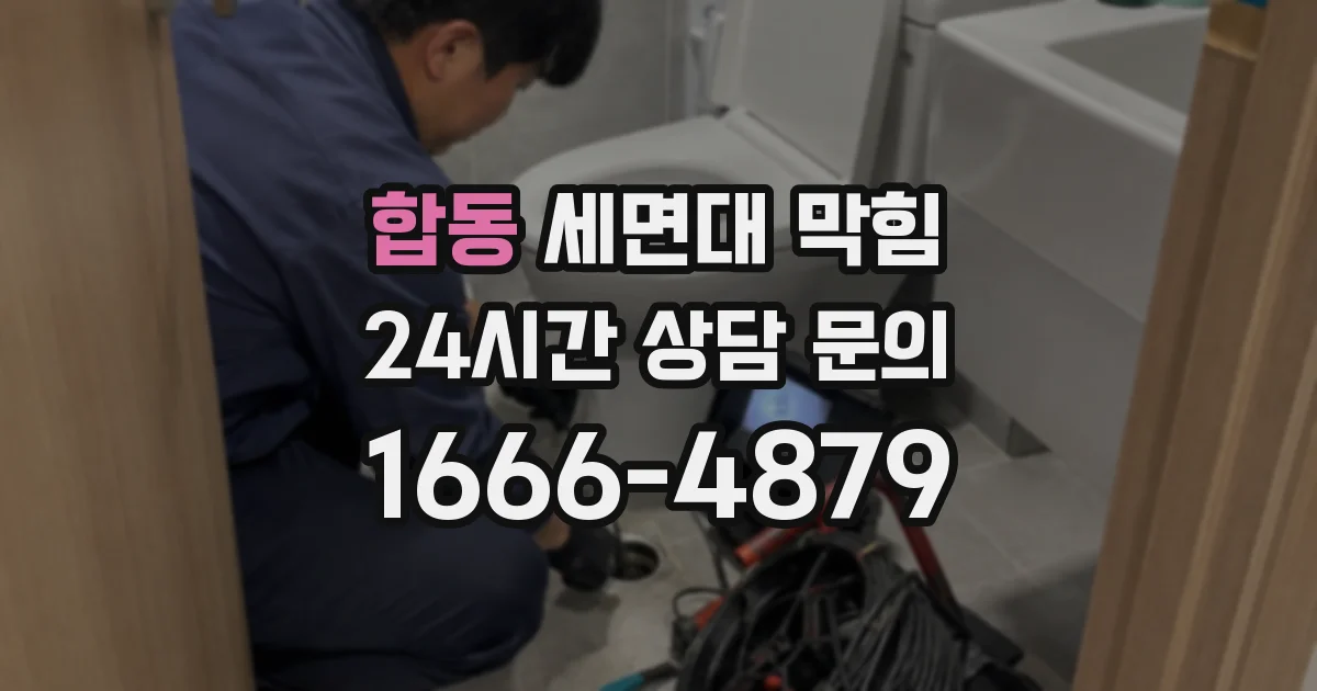 합동 세면대 막힘