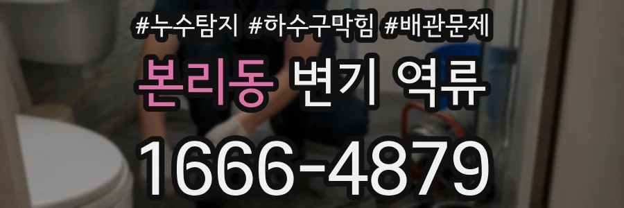 본리동 변기 역류