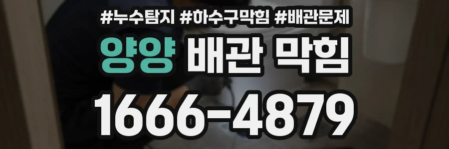 양양 배관 막힘