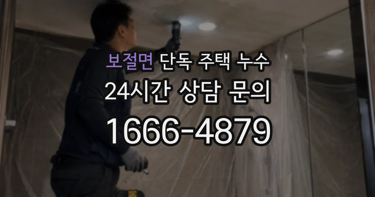 보절면 단독 주택 누수