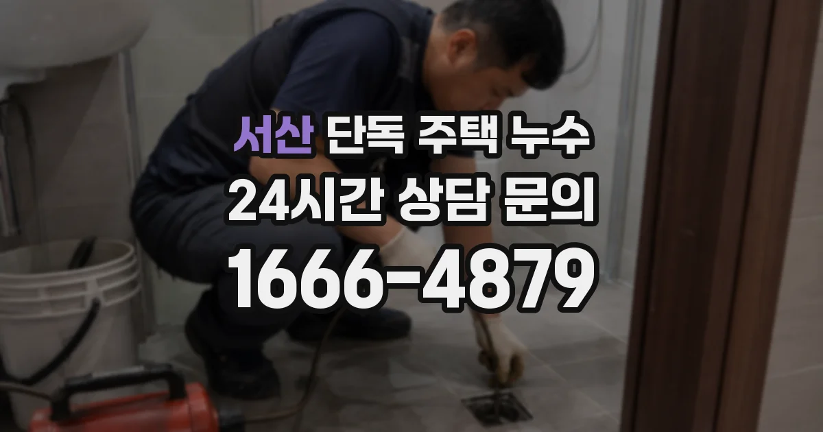 서산 단독 주택 누수