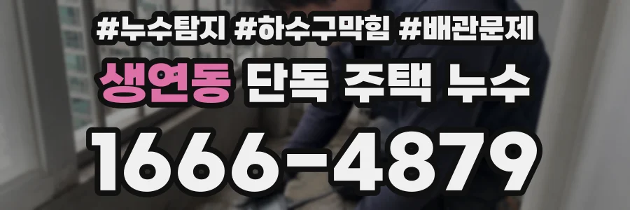 생연동 단독 주택 누수