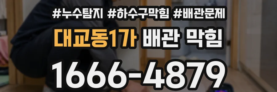 대교동1가 배관 막힘