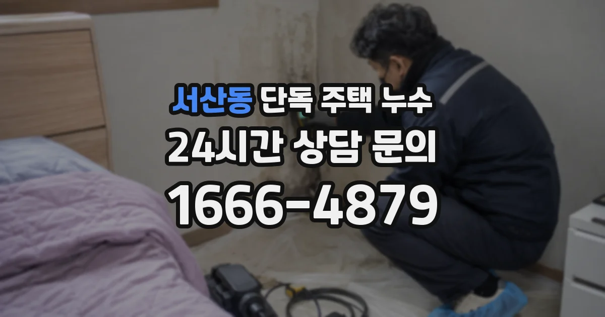 서산동 단독 주택 누수