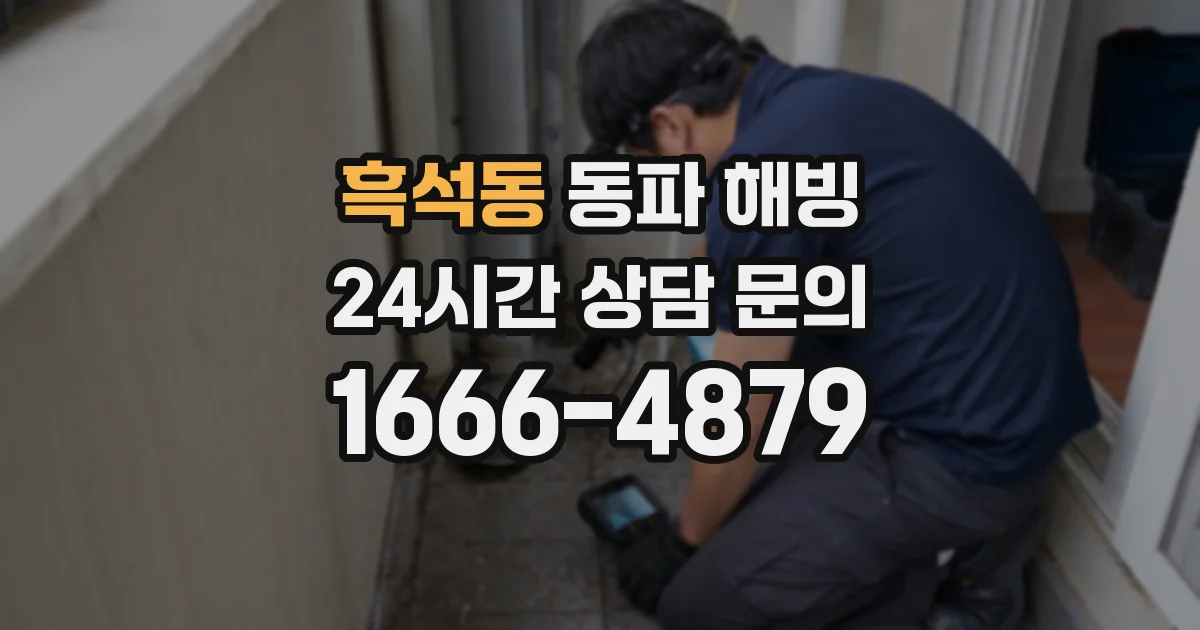 흑석동 동파 해빙