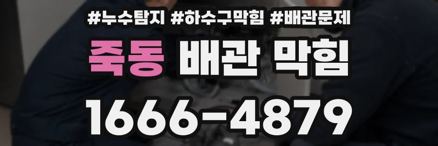 죽동 배관 막힘