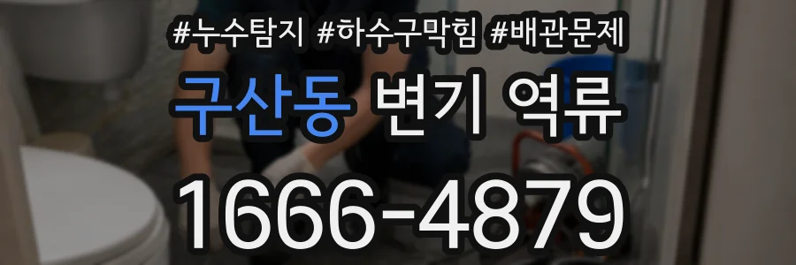 구산동 변기 역류