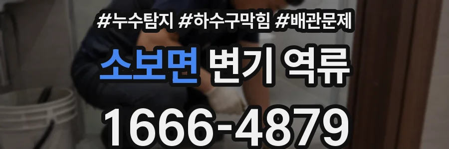 소보면 변기 역류