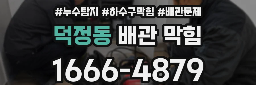 덕정동 배관 막힘