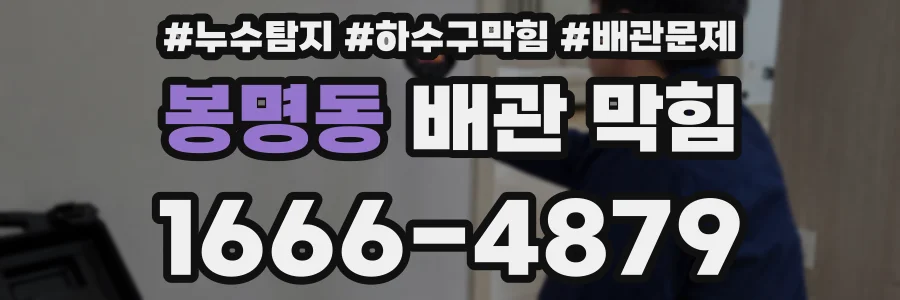 봉명동 배관 막힘