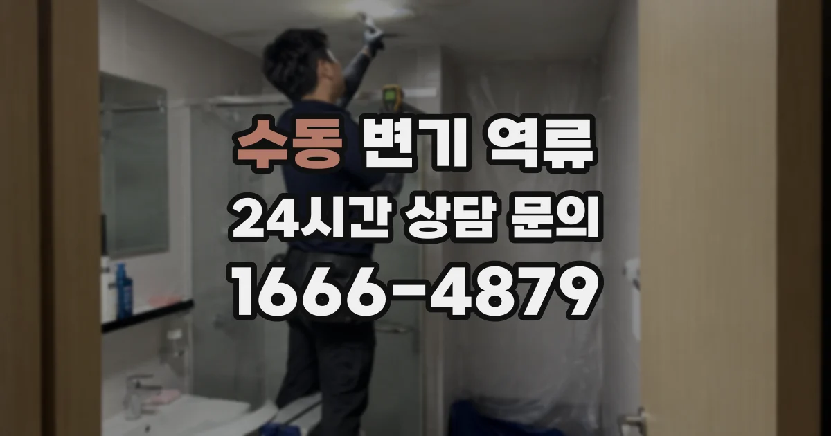 수동 변기 역류