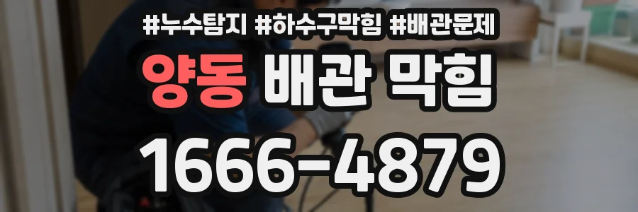 양동 배관 막힘